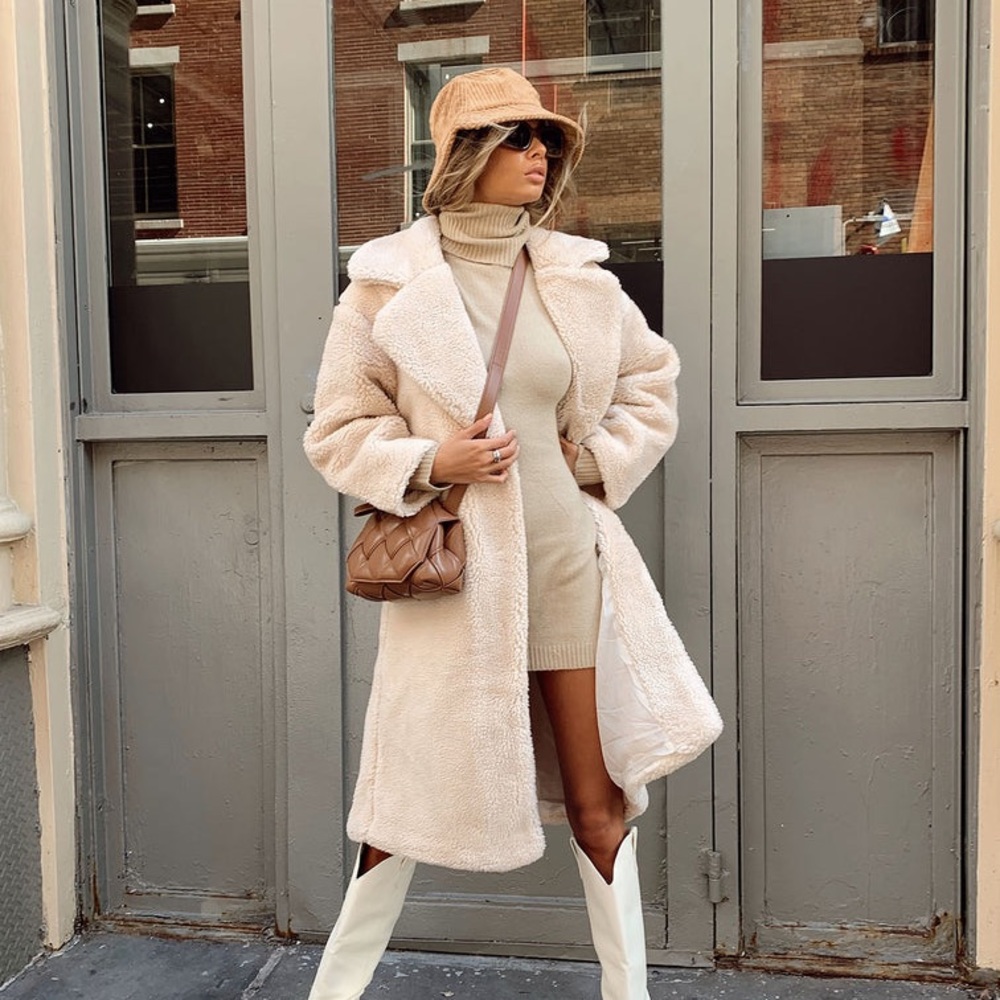 Princess Polly, Leach Teddy Coat, XS/S Beige
